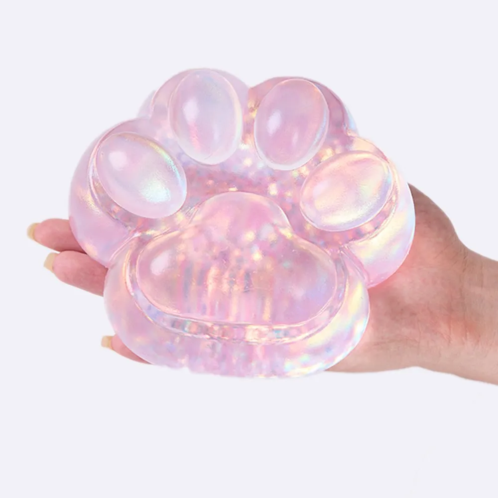 Jumbo Blingbling Transparent-purple Paw Taba Squishy — photo 3