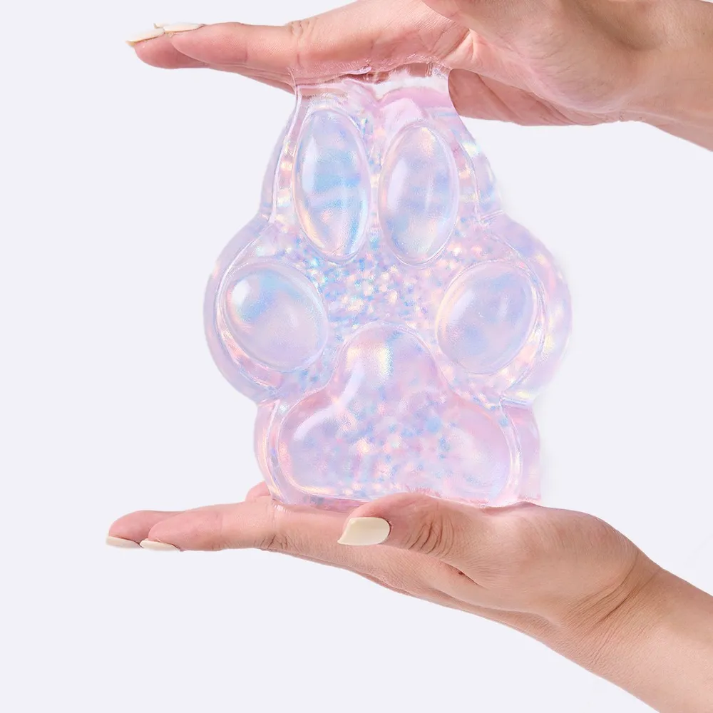 Jumbo Blingbling Transparent-purple Paw Taba Squishy — photo 4