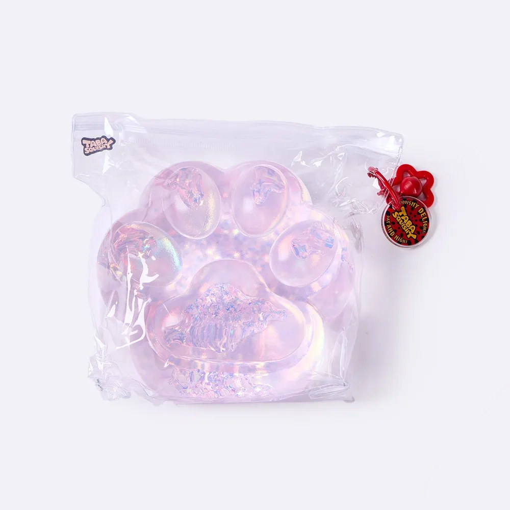 Jumbo Blingbling Transparent-purple Paw Taba Squishy — photo 6