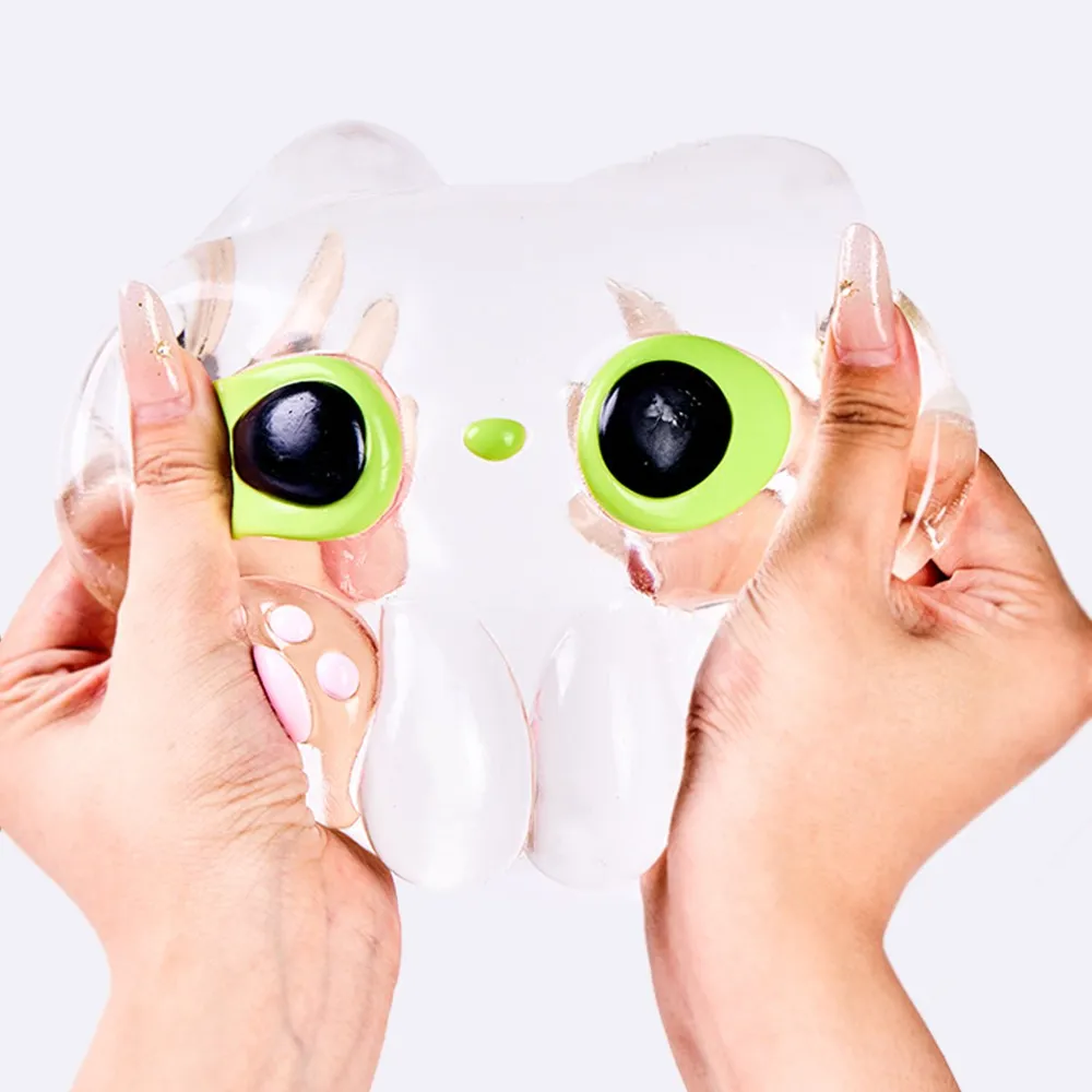 Jumbo Clear Cat Kitten Taba Squishy — photo 2