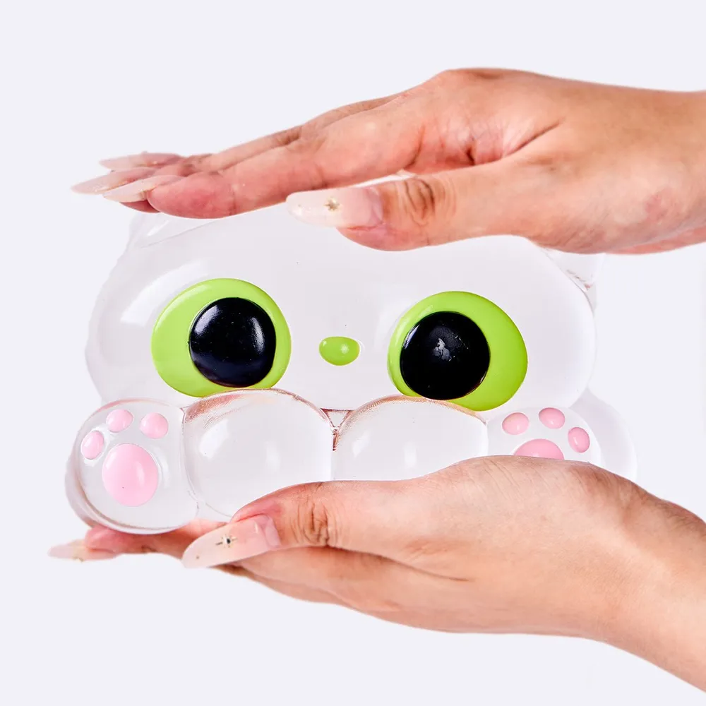 Jumbo Clear Cat Kitten Taba Squishy — photo 3