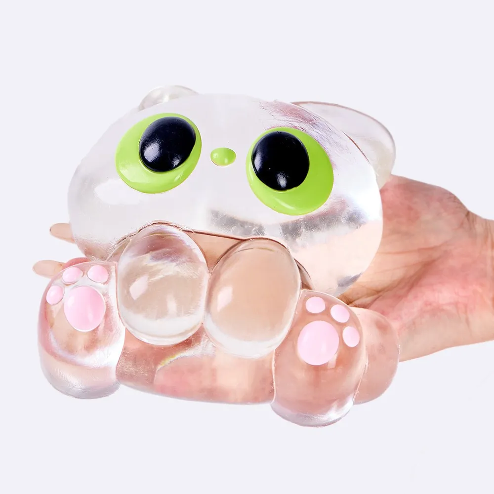 Jumbo Clear Cat Kitten Taba Squishy — photo 4