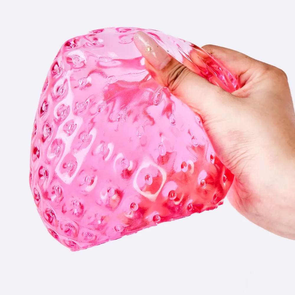 Jumbo Clear-pink Strawberry Taba Squishy — photo 2