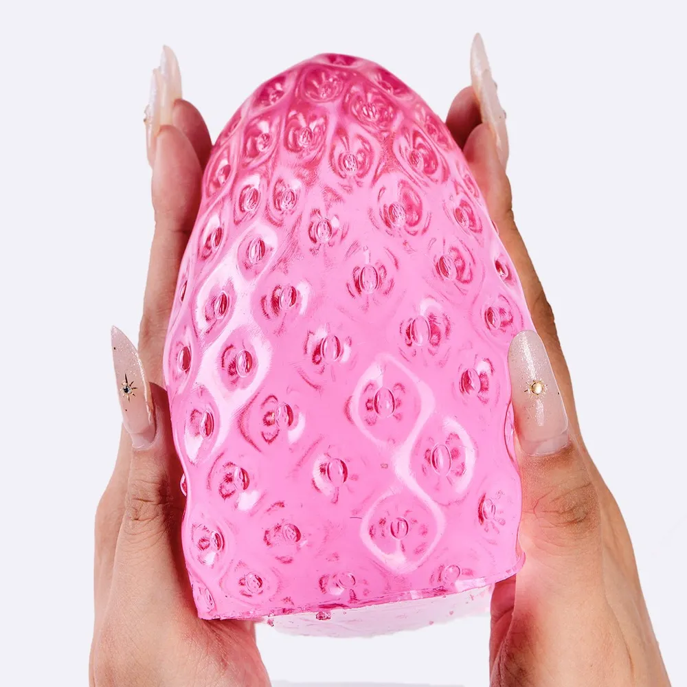 Jumbo Clear-pink Strawberry Taba Squishy — photo 3