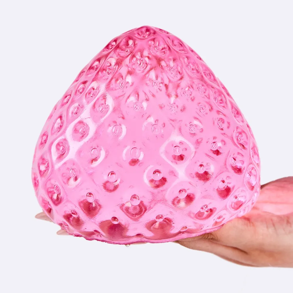 Jumbo Clear-pink Strawberry Taba Squishy — photo 4