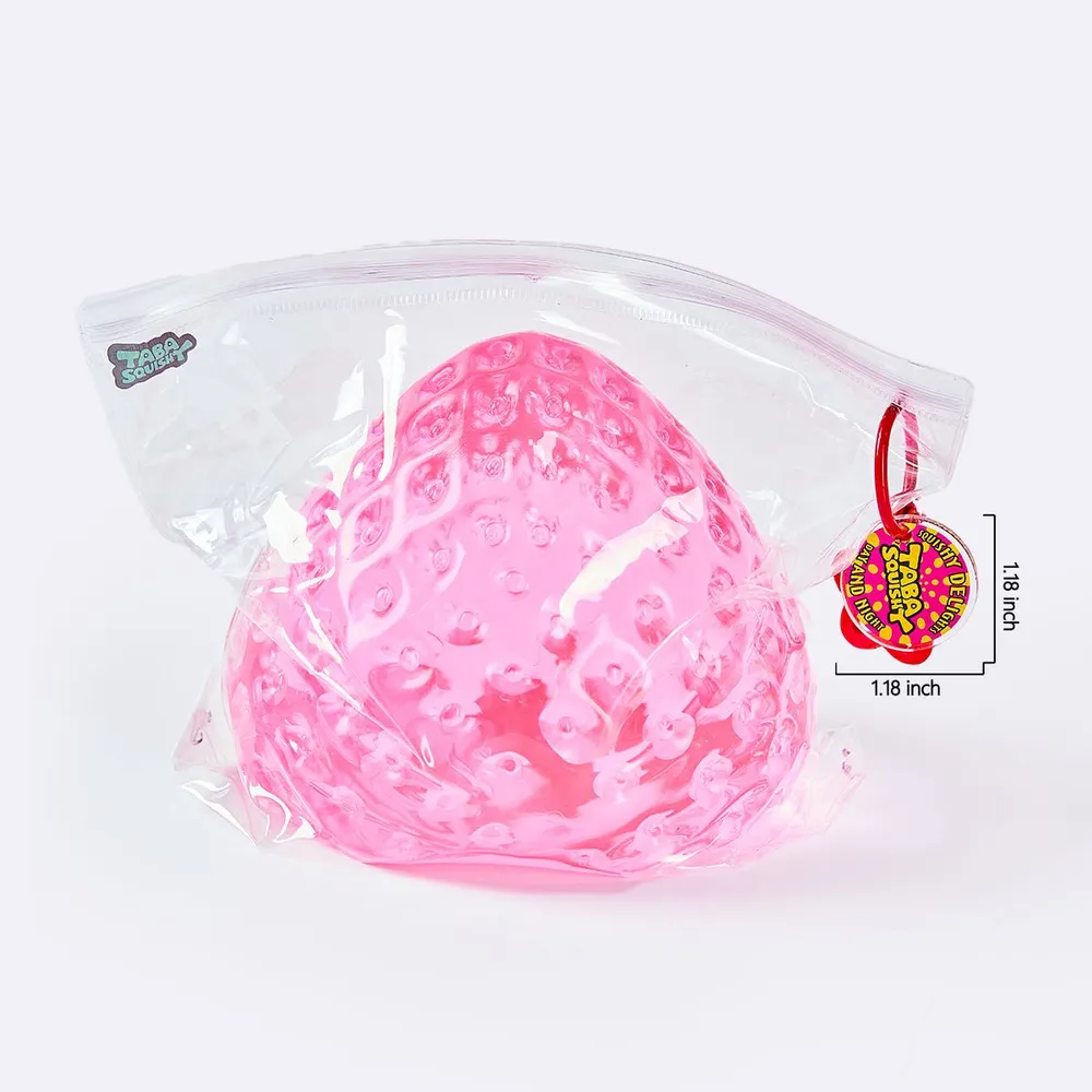Jumbo Clear-pink Strawberry Taba Squishy — photo 6