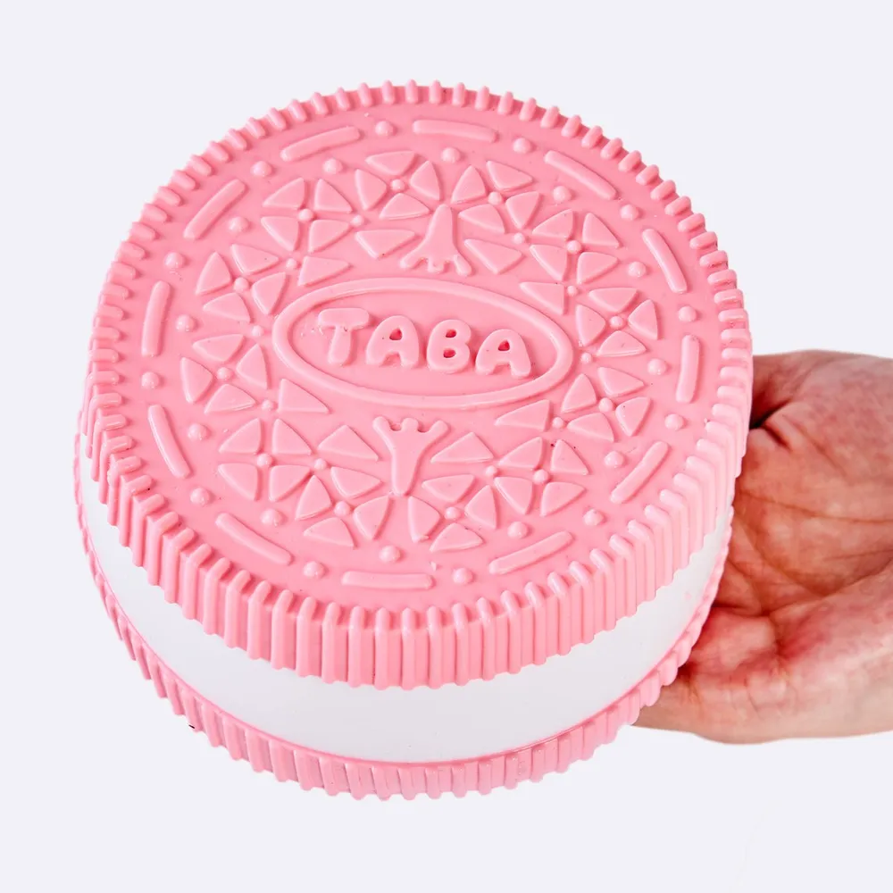 Jumbo Pink-white Sandwich Cookie Taba Squishy — photo 4