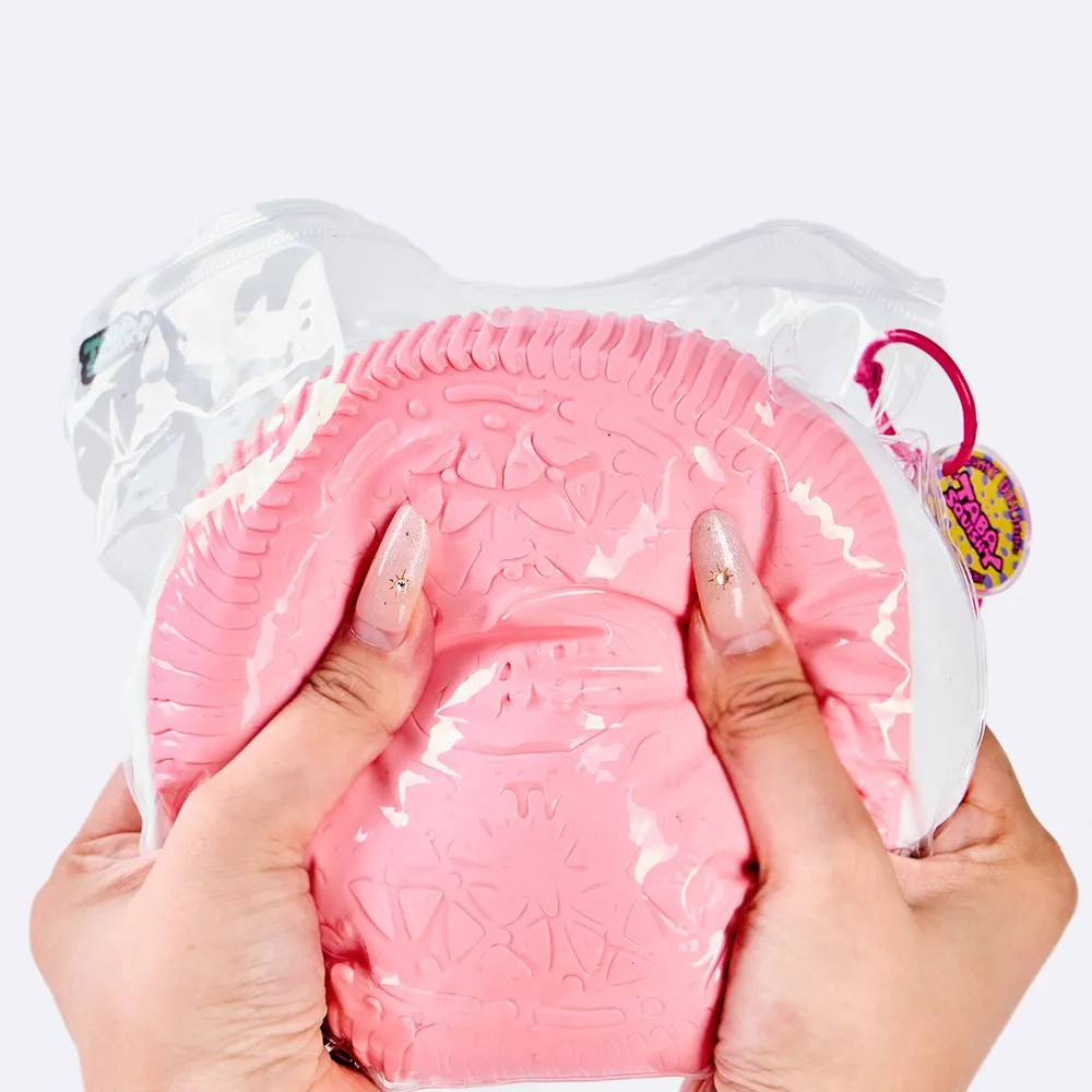 Jumbo Pink-white Sandwich Cookie Taba Squishy — photo 5