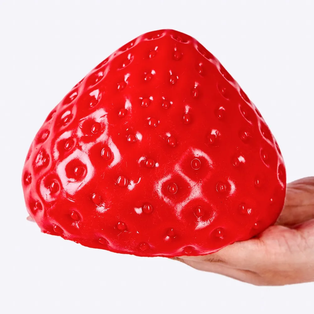 Jumbo Red Strawberry Taba Squishy — photo 4