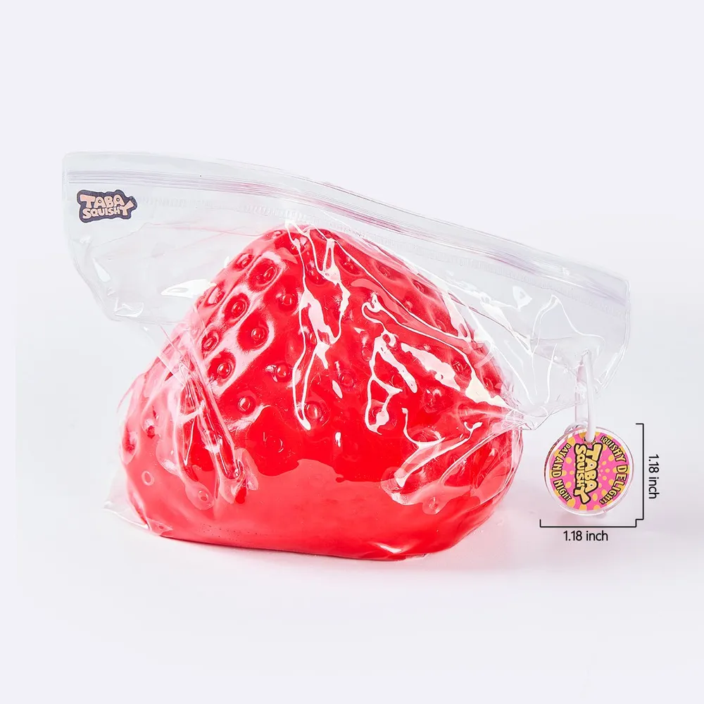 Jumbo Red Strawberry Taba Squishy — photo 6