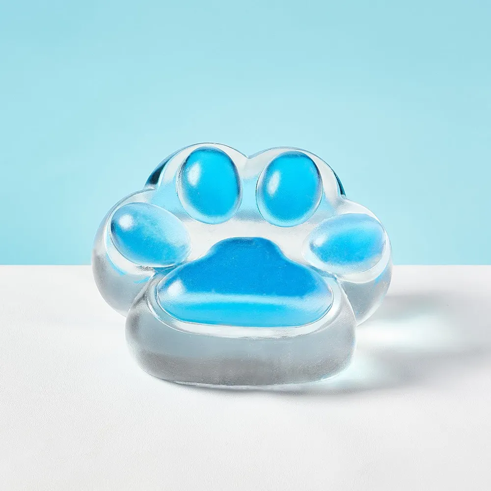 Jumbo Transparent-blue Paw Taba Squishy