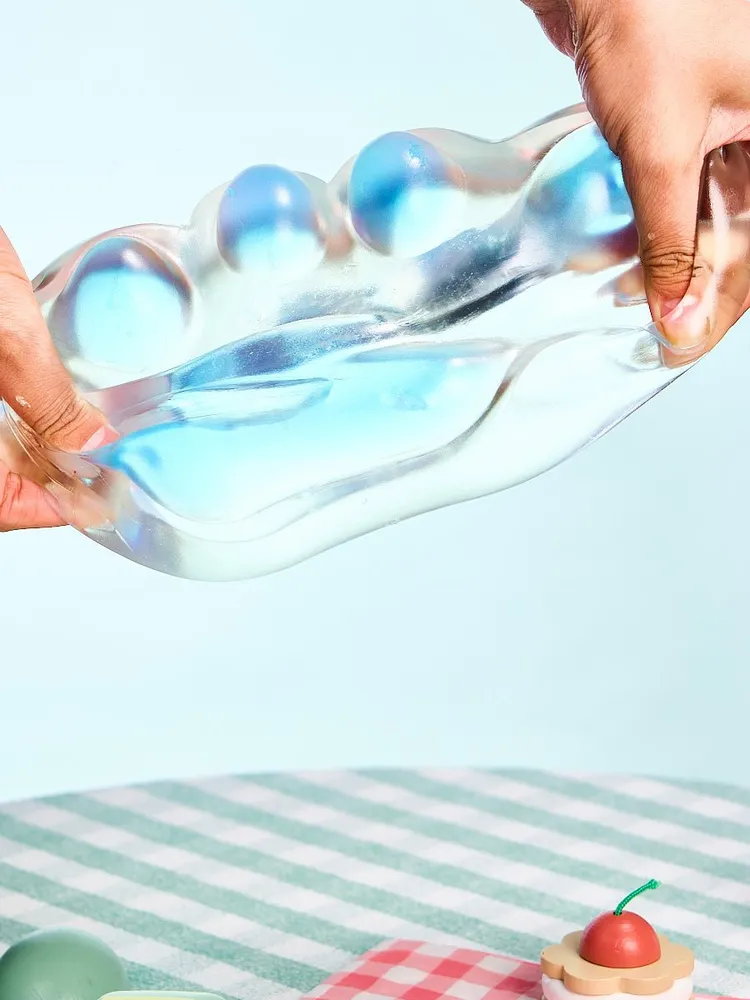 Jumbo Transparent-blue Paw Taba Squishy — photo 3