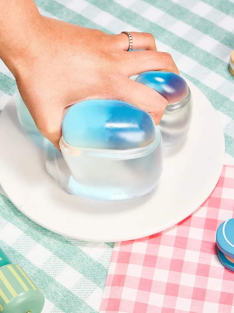 Jumbo Transparent-blue Paw Taba Squishy — photo 6