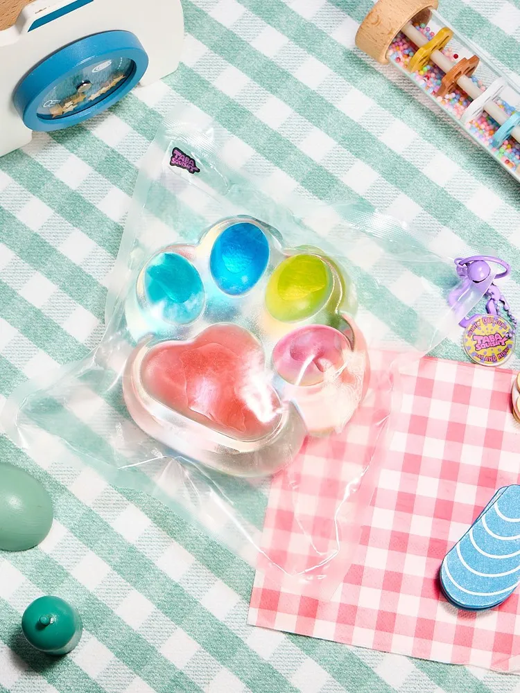Jumbo Transparent-colorful Paw Taba Squishy — photo 5