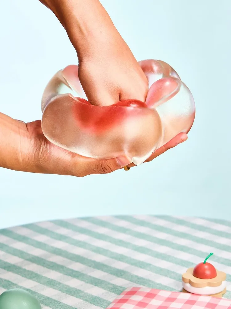 Jumbo Transparent-pink Paw Taba Squishy — photo 2