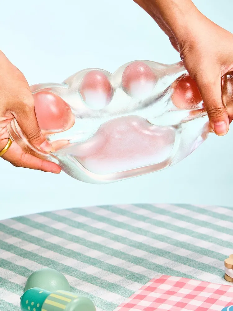 Jumbo Transparent-pink Paw Taba Squishy — photo 3