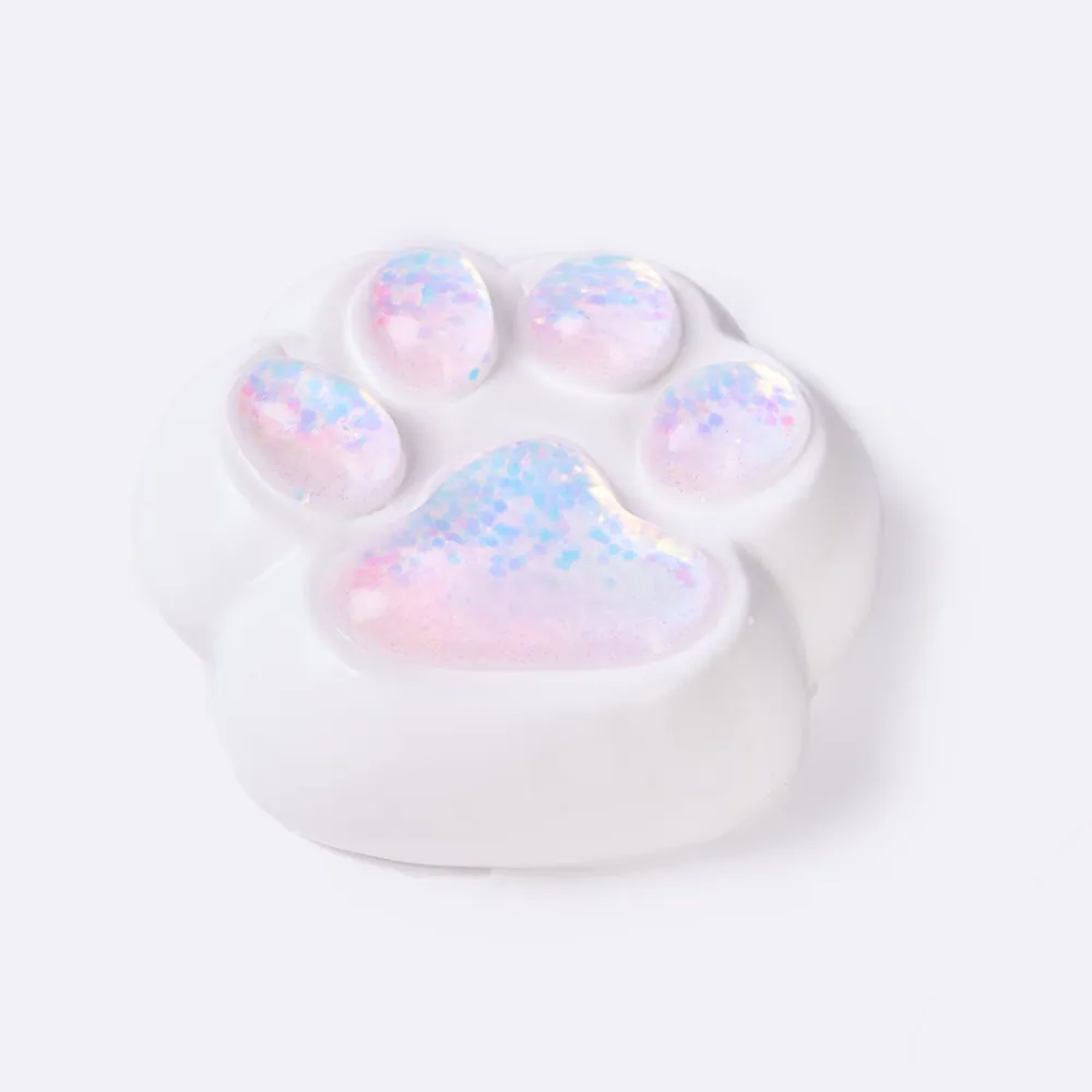 Jumbo White-bling Paw Taba Squishy