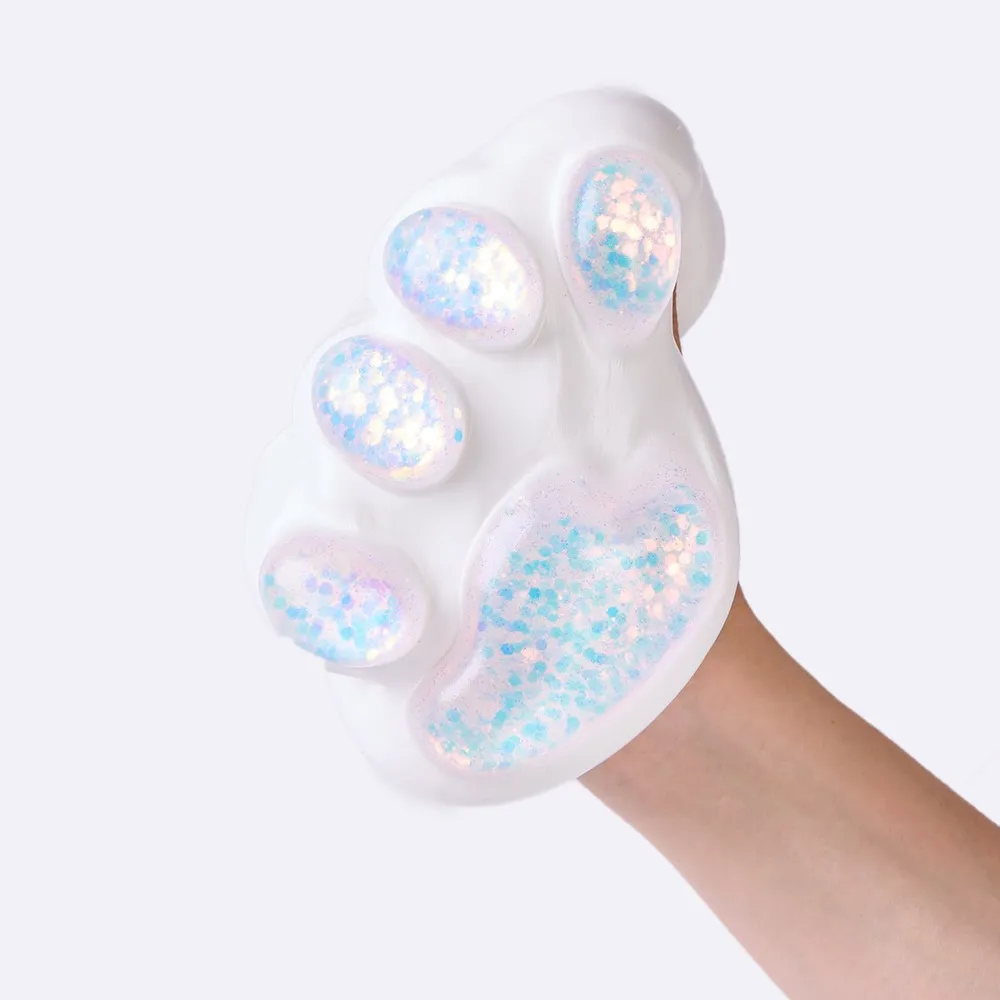 Jumbo White-bling Paw Taba Squishy — photo 2