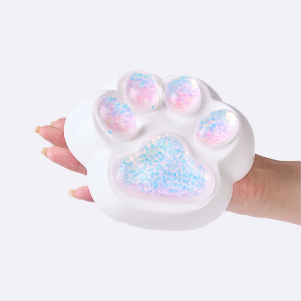 Jumbo White-bling Paw Taba Squishy — photo 3