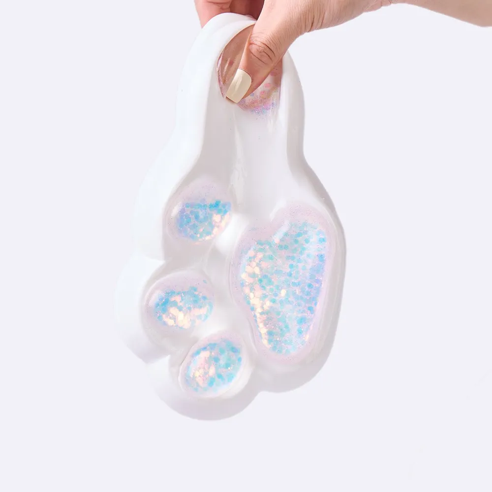 Jumbo White-bling Paw Taba Squishy — photo 5