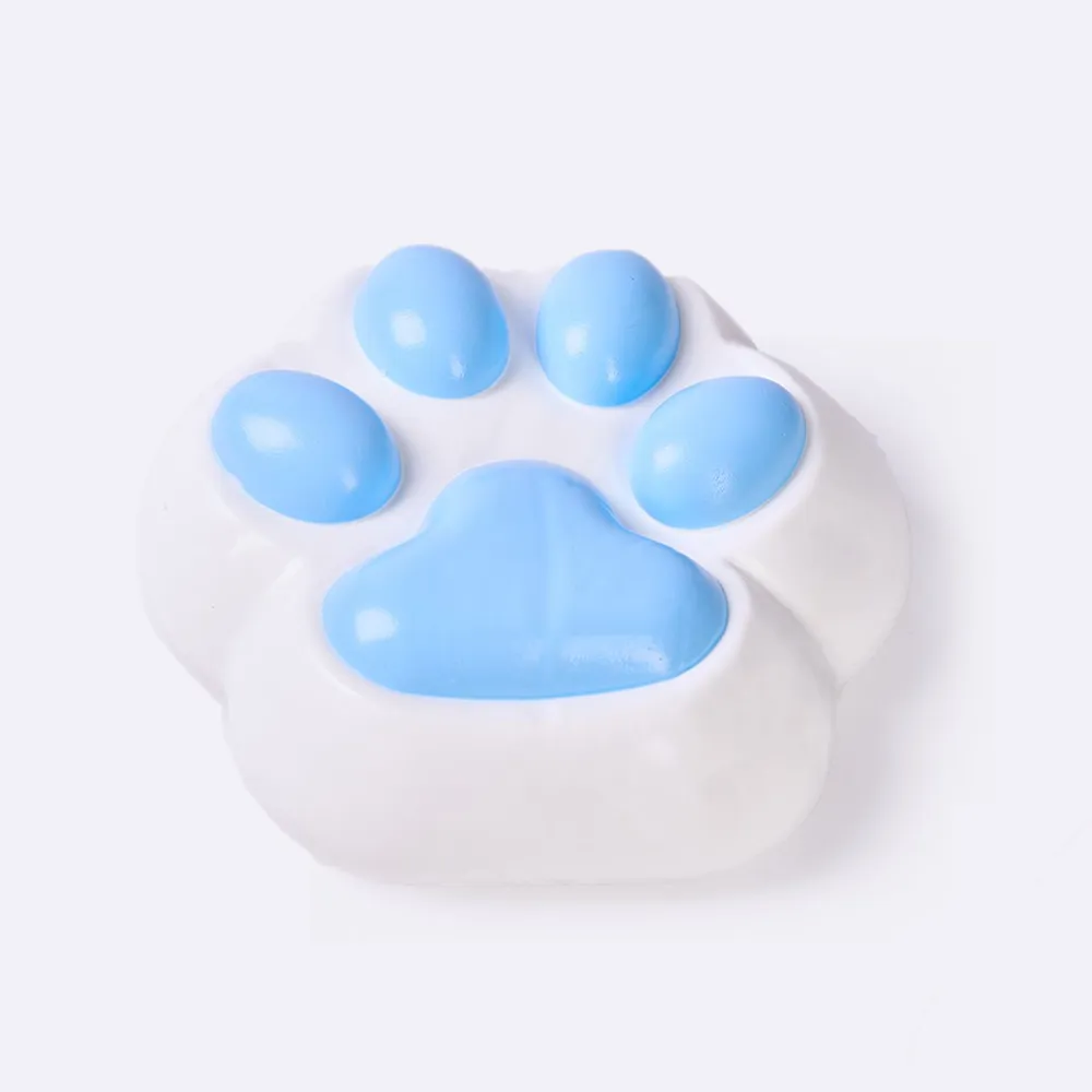 Jumbo White-blue Paw Taba Squishy