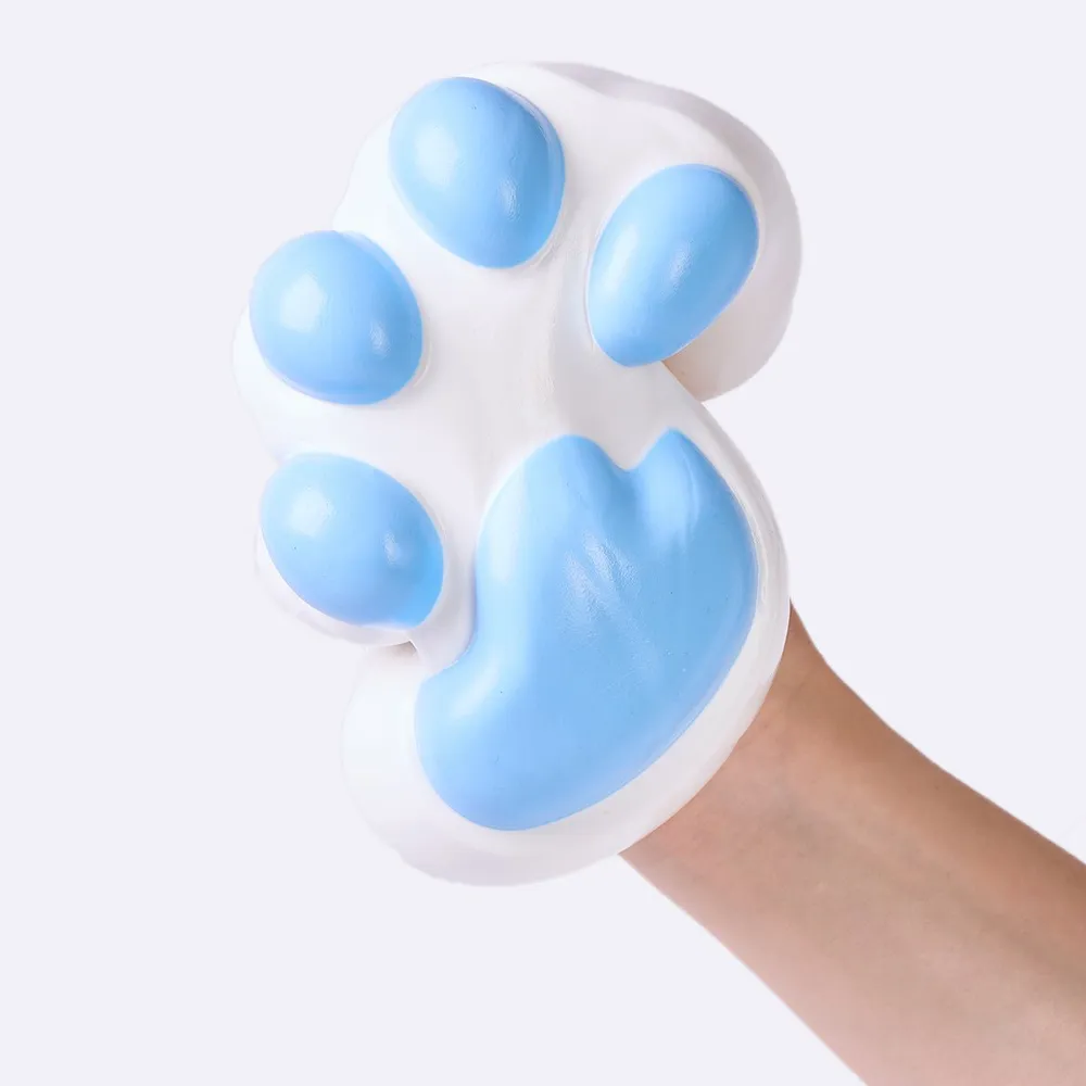 Jumbo White-blue Paw Taba Squishy — photo 2