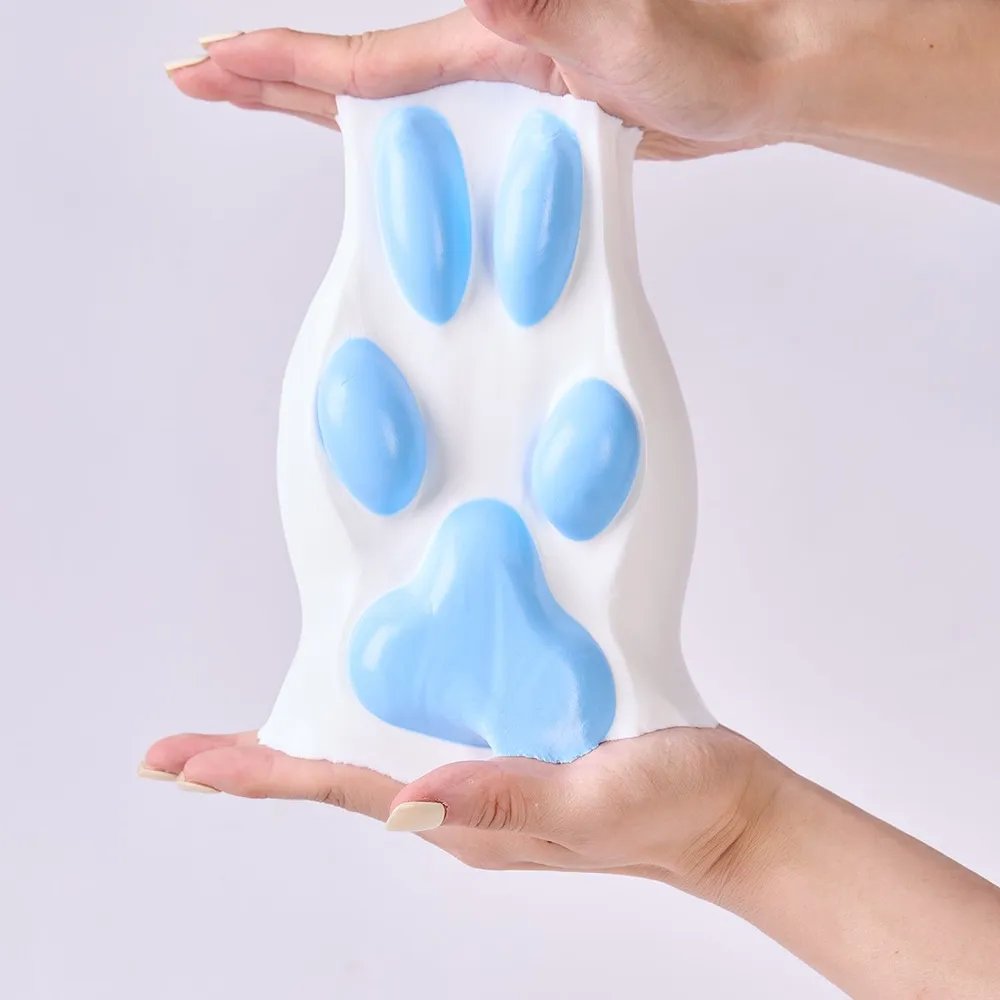 Jumbo White-blue Paw Taba Squishy — photo 4
