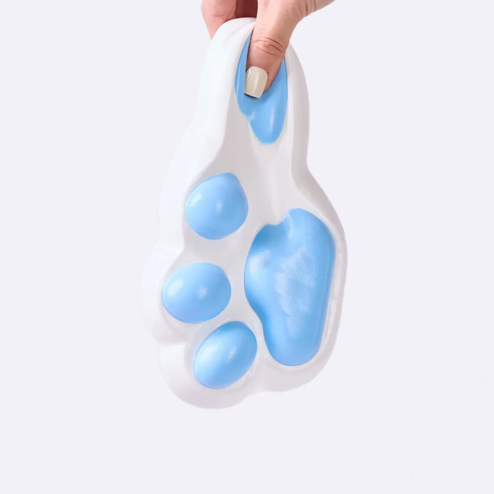 Jumbo White-blue Paw Taba Squishy — photo 5