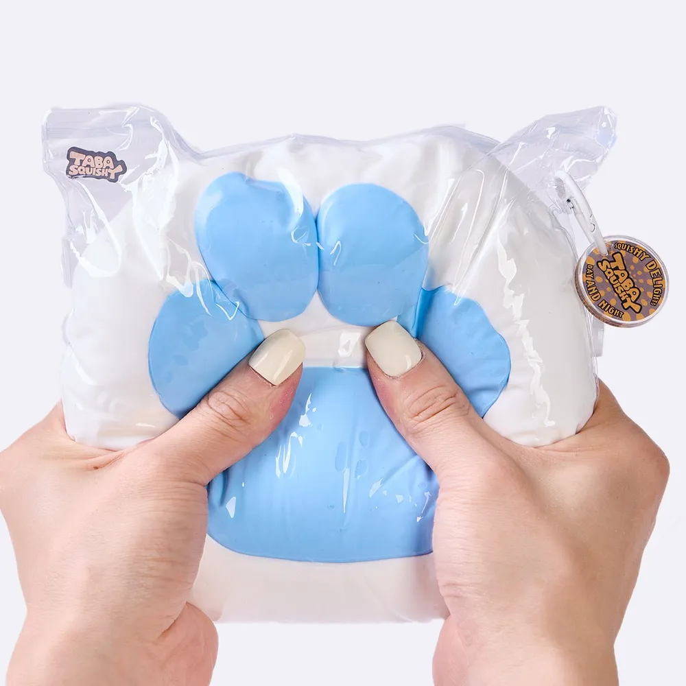 Jumbo White-blue Paw Taba Squishy — photo 6
