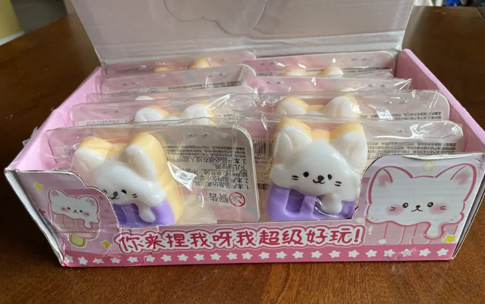Kawaii Cat Popsicle Squishy Lot of 11 Mochi Fidget Toys