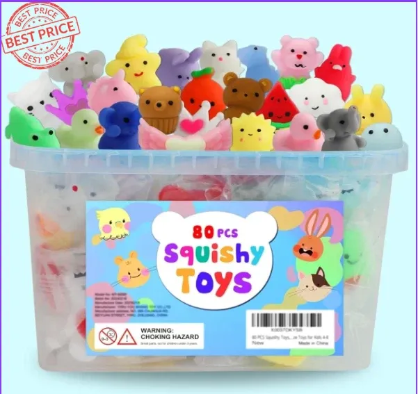 Kawaii Mochi Squishy Fidget 80-Piece Set