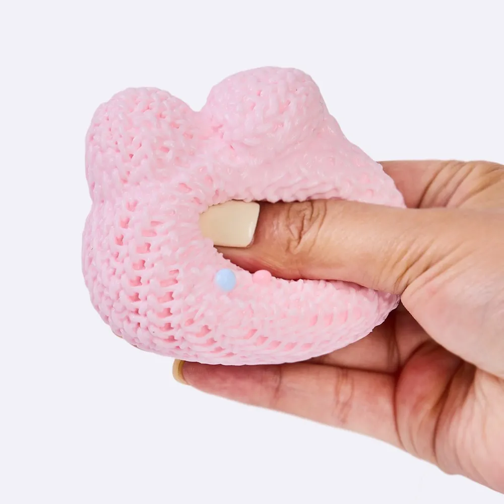 Knitted Pink Bunny Taba Squishy — photo 3
