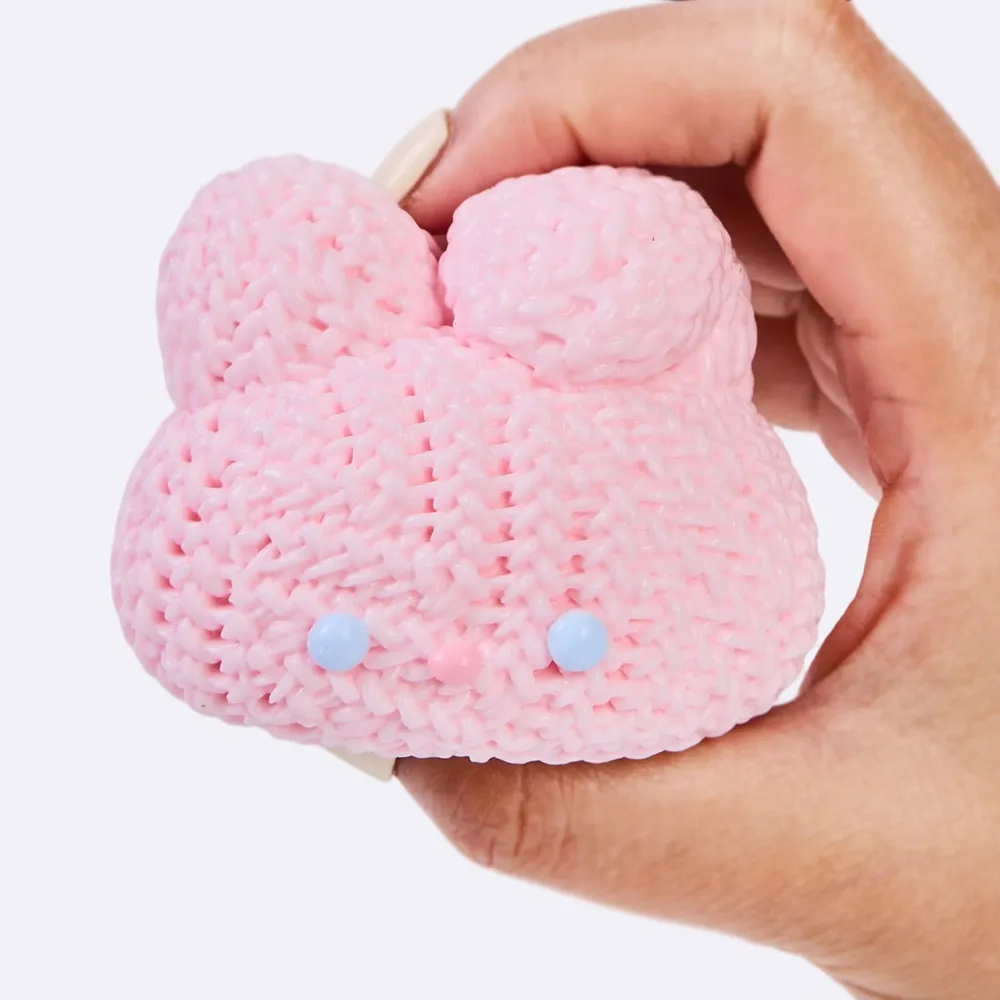 Knitted Pink Bunny Taba Squishy — photo 5
