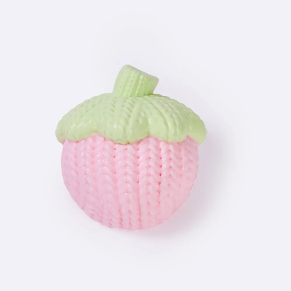 Knitted Pink Strawberry Taba Squishy