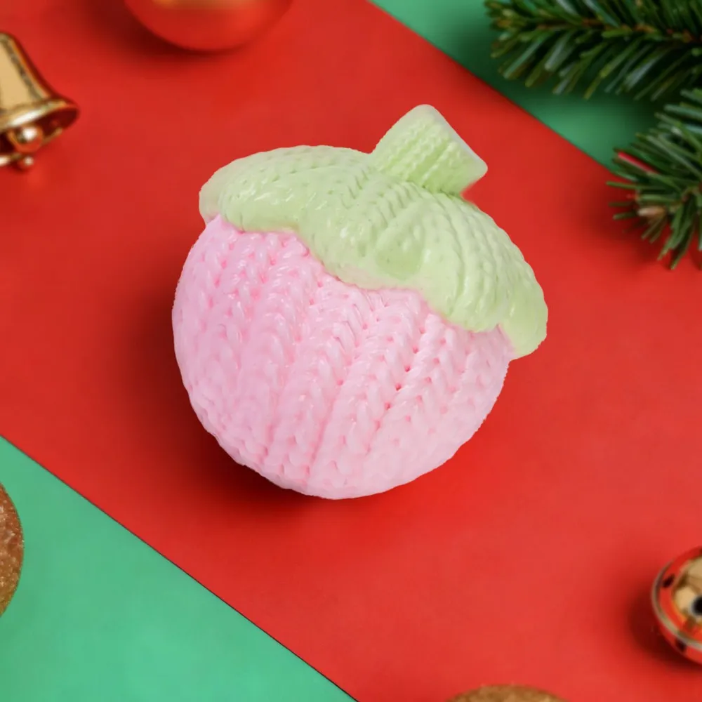Knitted Pink Strawberry Taba Squishy — photo 2