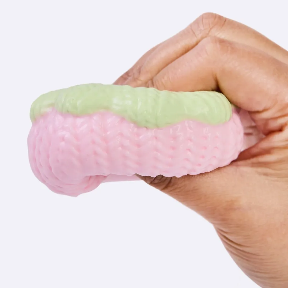 Knitted Pink Strawberry Taba Squishy — photo 4