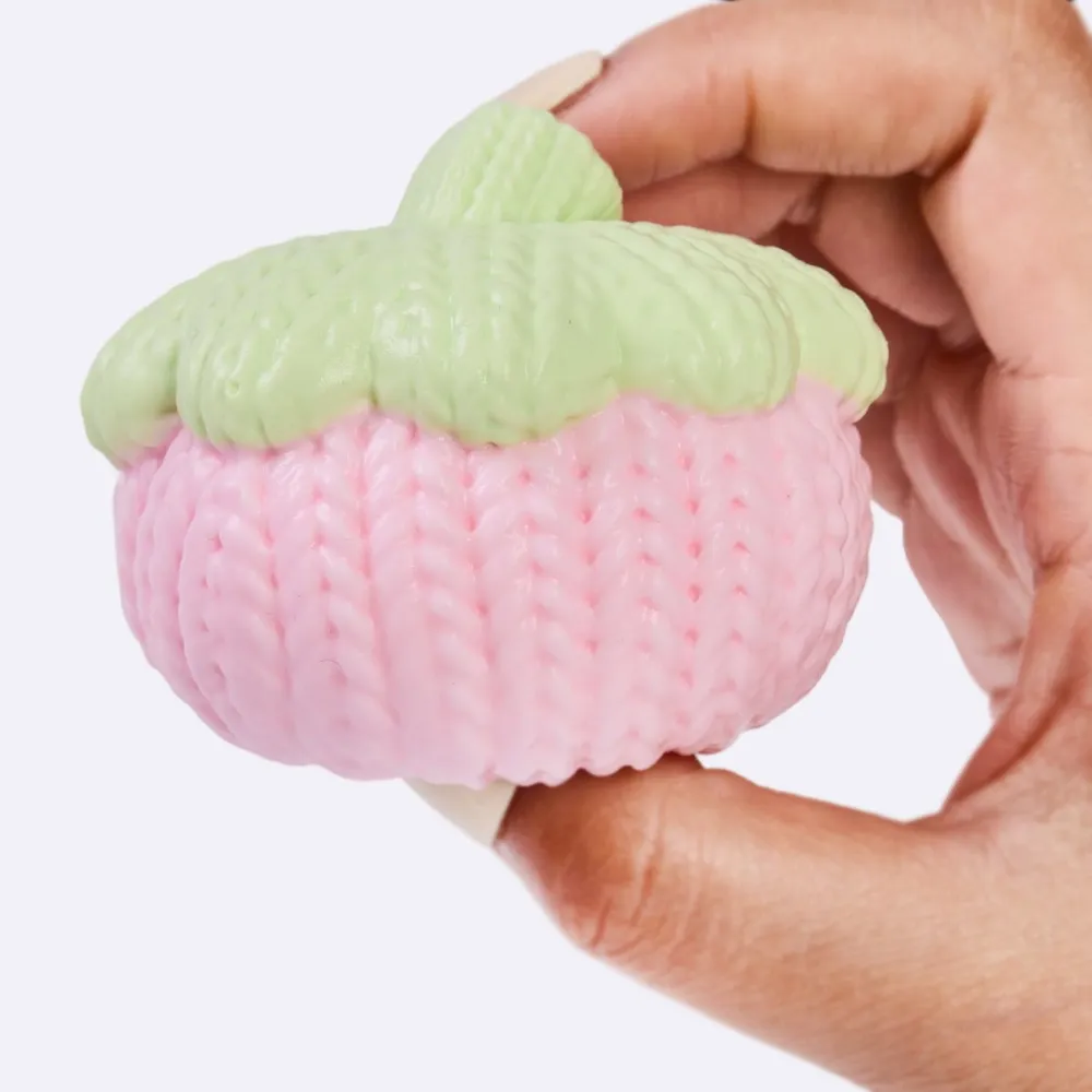 Knitted Pink Strawberry Taba Squishy — photo 6