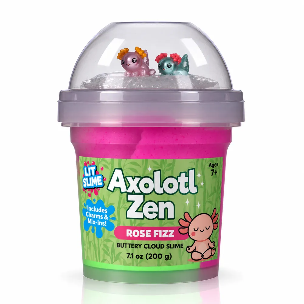 LIT Slime Animal Charms Collection Scented Slime Jar (7.1oz) Axolotl Zen — photo 2