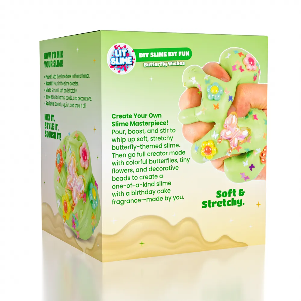 LIT Slime DIY Scented Slime Kit with Charms (1 Jar) Butterfly Wishes — photo 2