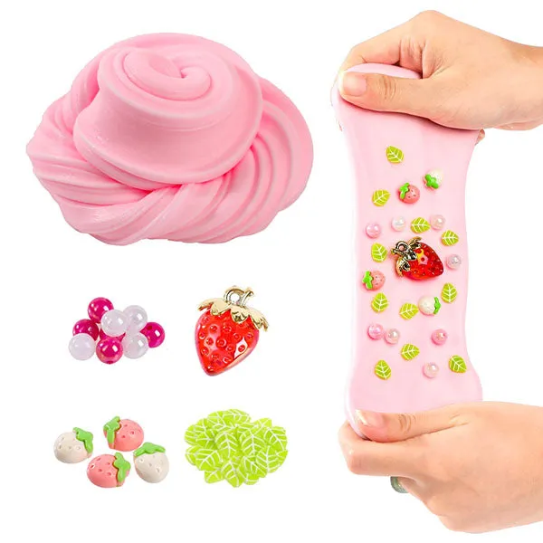 LIT Slime DIY Scented Slime Kit with Charms (1 Jar) Strawberry Blossom — photo 3
