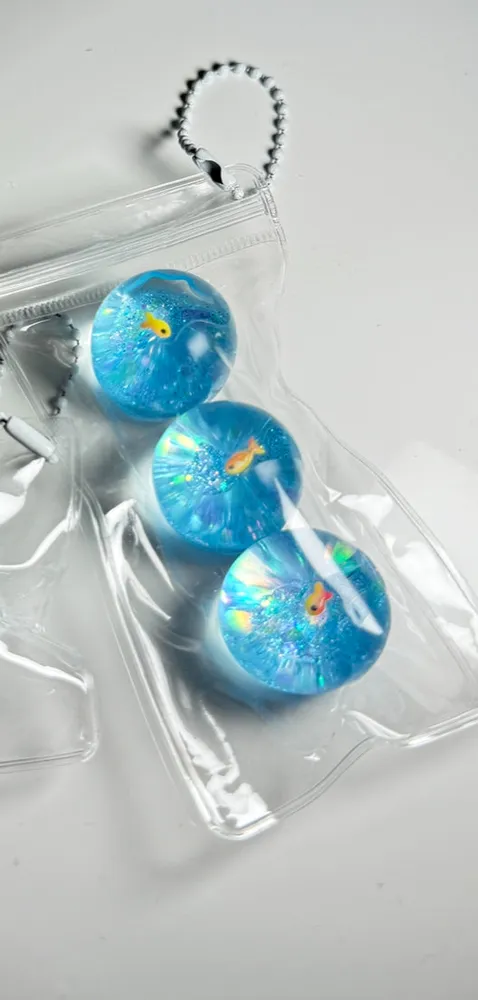 Little Fish Squishy Ball Keychain Fidget Toy — photo 3