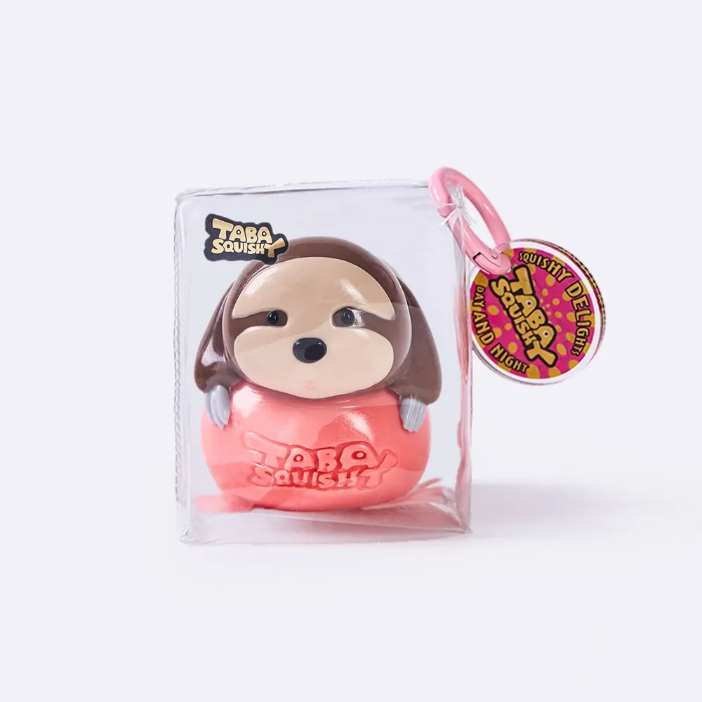 Little Sloth on Pink Ball Taba Squishy