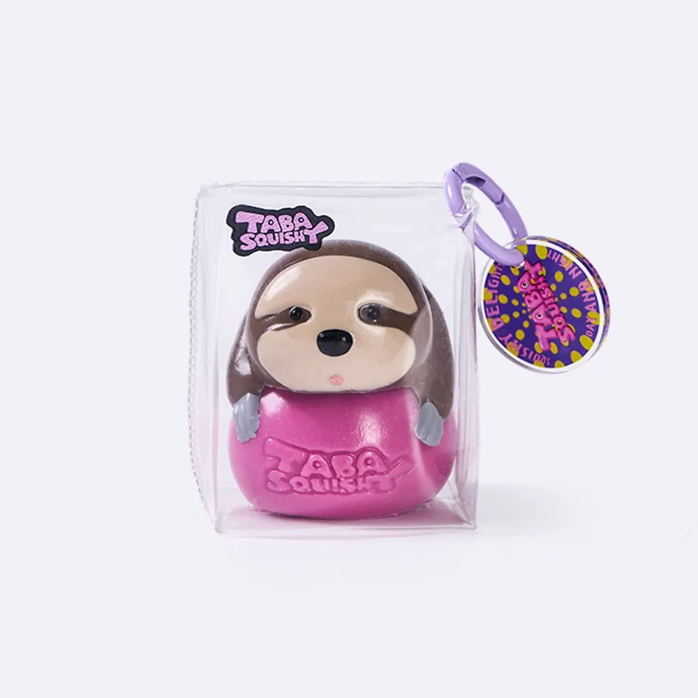 Little Sloth on Purple Ball Taba Squishy