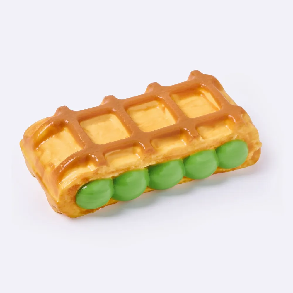 Matcha-Filled Waffle Bar Taba Squishy