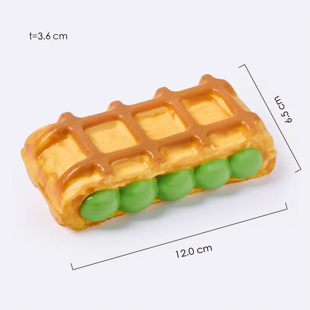 Matcha-Filled Waffle Bar Taba Squishy — photo 2