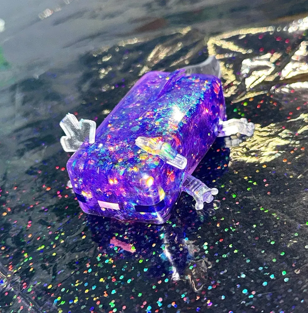 Minecraft Axolotl Squishy Purple Sparkle