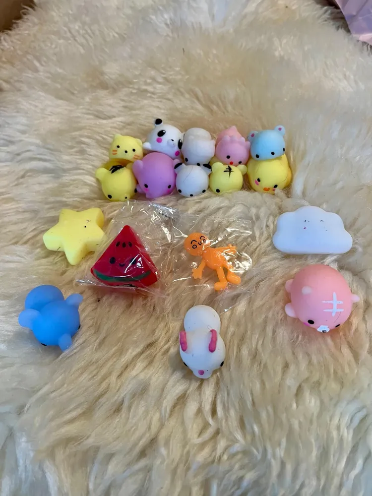 Mochi Squishy Kawaii Animals Fidget Lot of 17