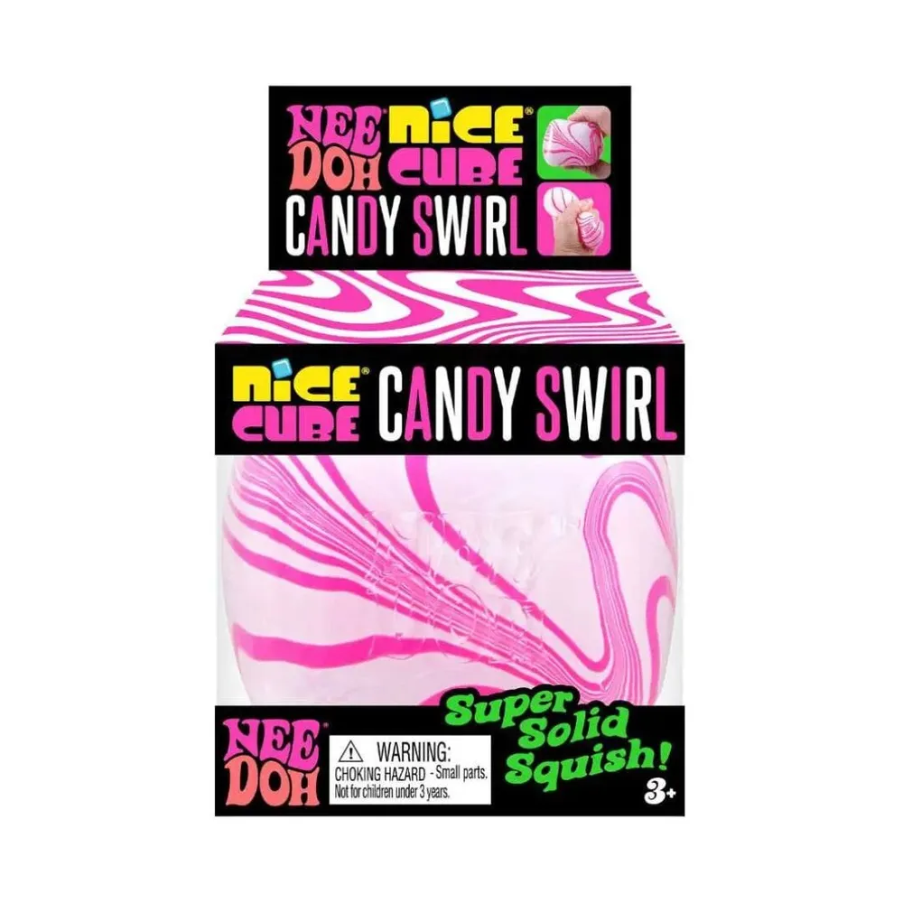 Nee Doh Candy Swirl Nice Cube Squishy Fidget Toy