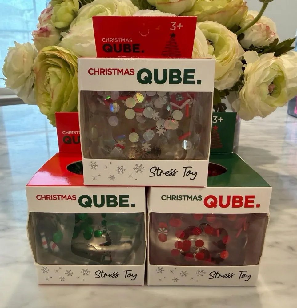Nee-Doh Christmas Qube Cube Stress Toy