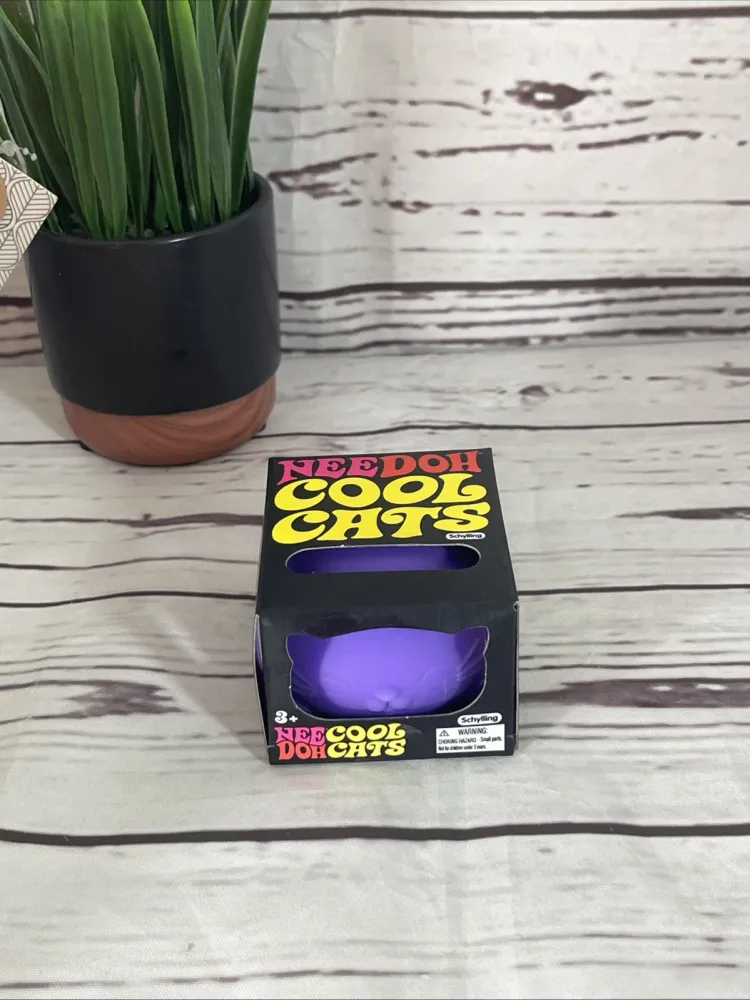 Nee Doh Cool Cats Purple Squishy